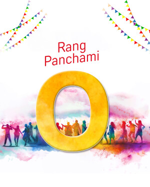 Rang Panchami festival with colorful people and decorations