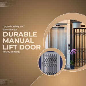 Image of a durable manual lift door with a modern design.