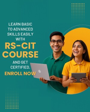 Image of two students with a laptop and tablet promoting the RS-CIT course.