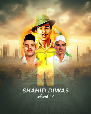 Special Alphabet - Shahid Diwas marketing flyer