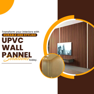 UPVC wall panels in a modern interior setting