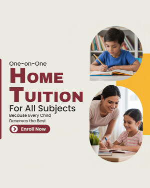 Image depicting home tuition with a tutor assisting two students.