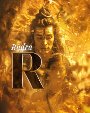 Poster for the Indian crime thriller series Rudra featuring Ajay Devgn and Raashii Khanna.