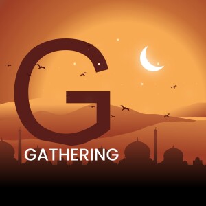 Letter G with Ramadan themed background