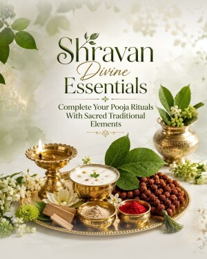 Shravan Divine Essentials Pooja Rituals Marketing Image For Twitter