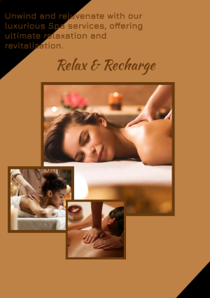 Woman receiving a relaxing spa treatment, back massage.