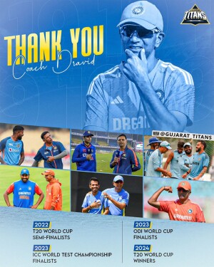 Rahul Dravid with Gujarat Titans and Indian Cricket Team