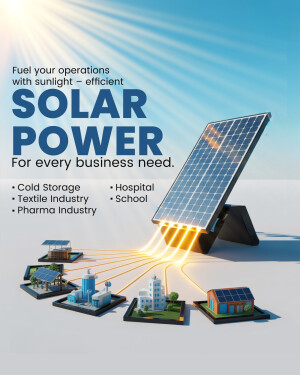 Solar panel powering various business types