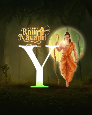 Lord Rama with bow and arrow on Ram Navami
