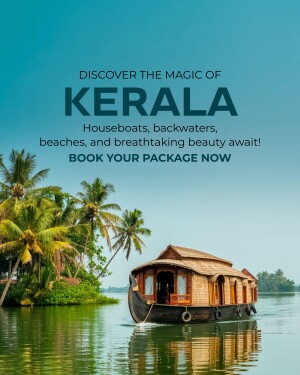 Houseboat on the backwaters of Kerala, India