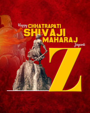 Image depicting Chhatrapati Shivaji Maharaj statue with celebratory text.