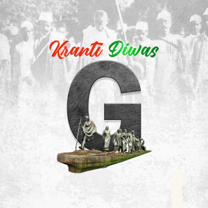 Krantidivas image with the letter 'G' and portraits of Indian freedom fighters.