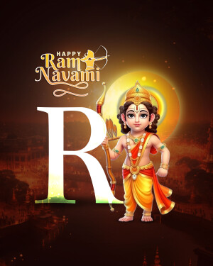 Illustration of Lord Rama for Ram Navami