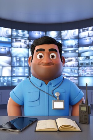 Security Service Cartoon Cartoon Security Guard Social Media Post For Twitter