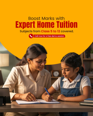 A tutor assisting a young student with her studies at home.