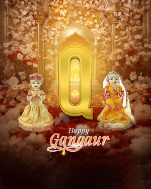 Gangaur festival celebration with dolls and floral decorations