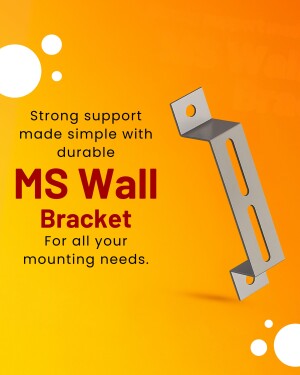 Silver MS Wall Bracket on orange background