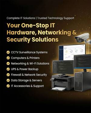 Professional IT support services including CCTV, networking, hardware, and security solutions