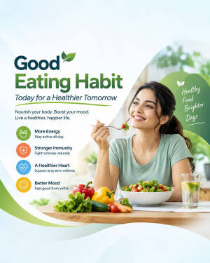 A smiling woman eating a healthy salad for improved wellness