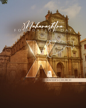Maharashtra Foundation Day celebration with Xavier's Church in the background