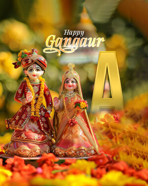 Gangaur festival dolls with the letter A