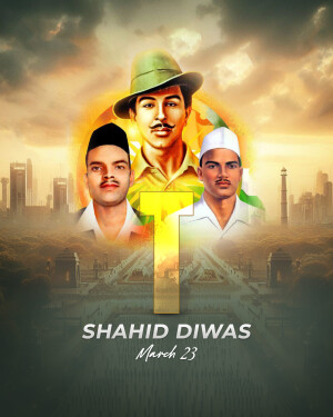Special Alphabet - Shahid Diwas advertisement banner