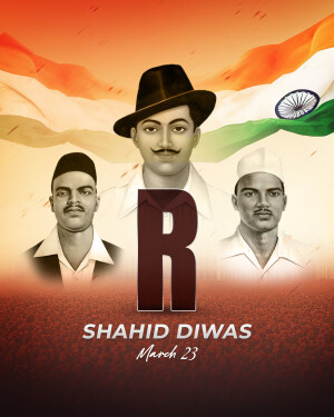 Special Alphabet - Shahid Diwas greeting image