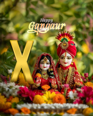 Gangaur festival celebration with idols