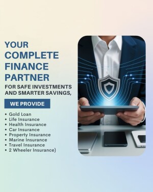 Image depicting financial security and investment options with a person holding a tablet.
