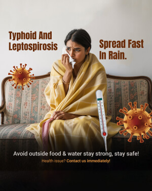 Woman feeling sick with symptoms of Typhoid and Leptospirosis