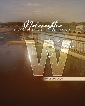 Maharashtra Foundation Day celebration with Wilson Dam image