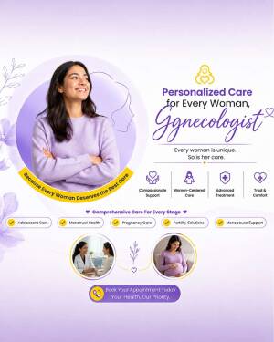 Friendly female gynecologist providing personalized medical care to women
