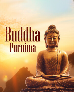 Image of Buddha with the text 'Buddha Purnima'