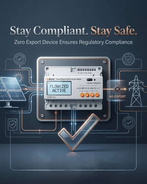 Acrel DTSD1352 zero export device ensuring regulatory compliance in solar power systems