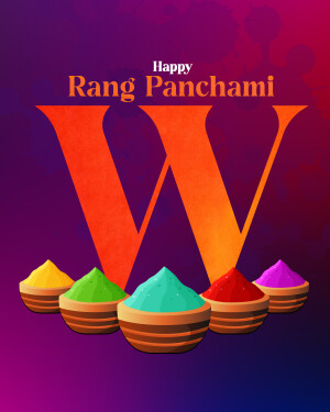 Basic Alphabet - Rang Panchami festival graphic
