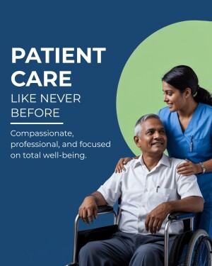 A healthcare worker comforting a senior patient in a wheelchair.