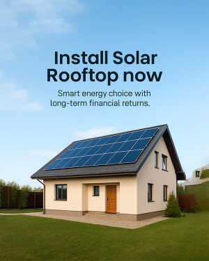 House with solar panels on the roof
