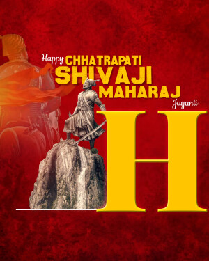 Image depicting Chhatrapati Shivaji Maharaj Jayanti with a statue and text.
