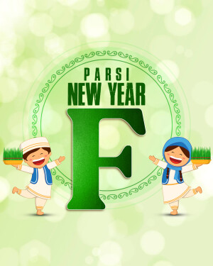 Illustration of children celebrating Parsi New Year with sprouts.