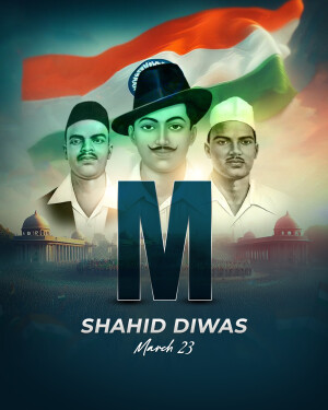 Special Alphabet - Shahid Diwas festival graphic