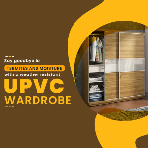 UPVC wardrobe with termite and moisture resistance