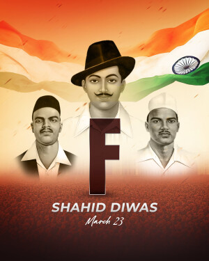 Special Alphabet - Shahid Diwas poster Maker