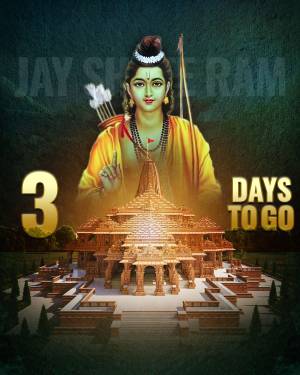 3 days to Go Ram mandir Status