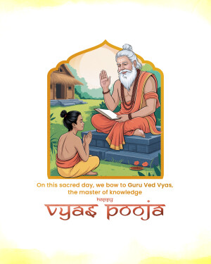 Illustration of Guru Veda Vyas teaching a disciple