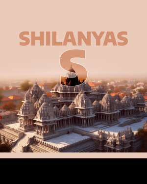 Image of the Shilanyas Temple with a large 'S' overlay