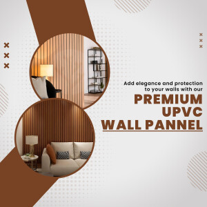 UPVC wall panels showcasing modern interior design with wood-like texture.