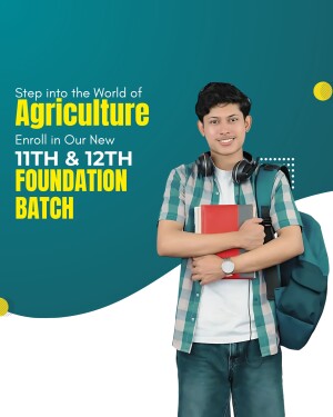 A young student promoting an agriculture foundation course for 11th and 12th grade students.