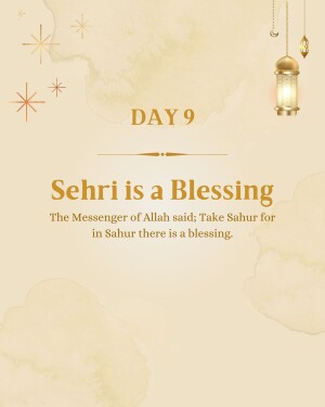 Ramadan Day 9 quote about Sehari