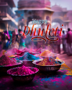 Colorful powders in bowls for the Hindu festival of Dhulandi
