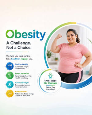 A smiling woman flexing her muscle, representing health and wellness goals.